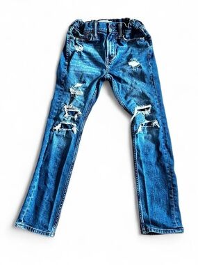 Abercrombie Kids girl’s blue distressed slim skinny jeans Size 11/12 years